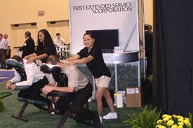 convention massages offering a chair massages, foot massages for events in las vegas